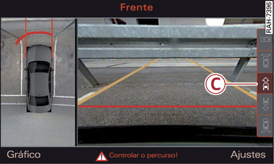 Infotainment: modo de dianteira